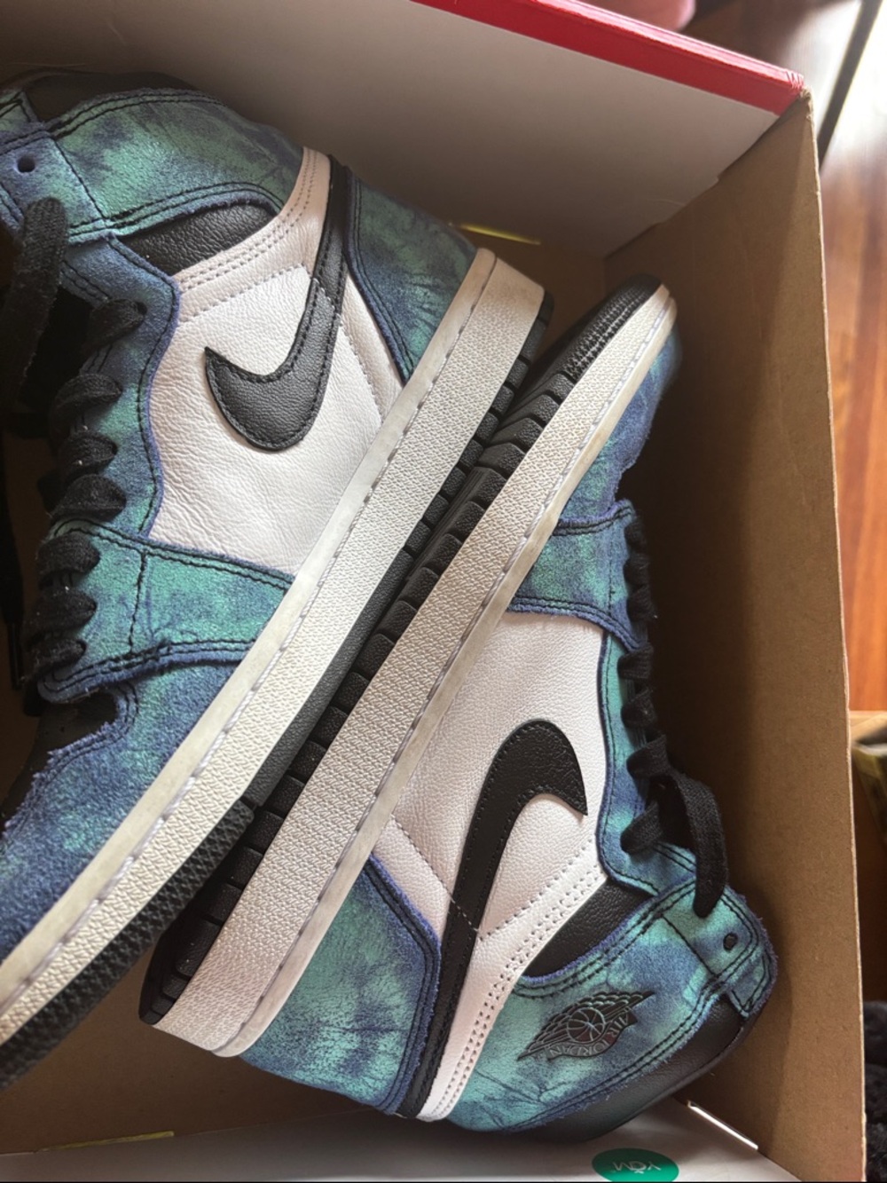 Nike Air Jordan 1 High Teal Marble Black White